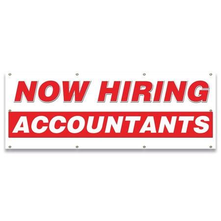Signmission Now Hiring Accountants Banner Apply Inside Accepting Application Single Sided B-96-30192